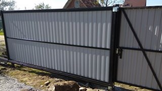 Купить сваи для ворот в Пугачёв. Заказать ворота на сваях под ключ от 22206 руб